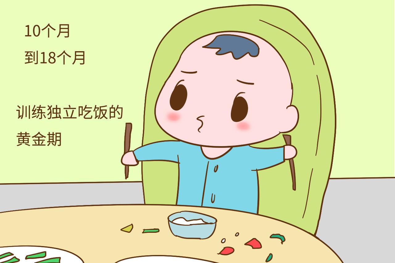训练宝宝独立吃饭, 别错过这个黄金期, 不然只能苦苦追着喂了