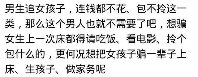 追女孩子时, 让男生出点钱过分吗? 看看网友的评论
