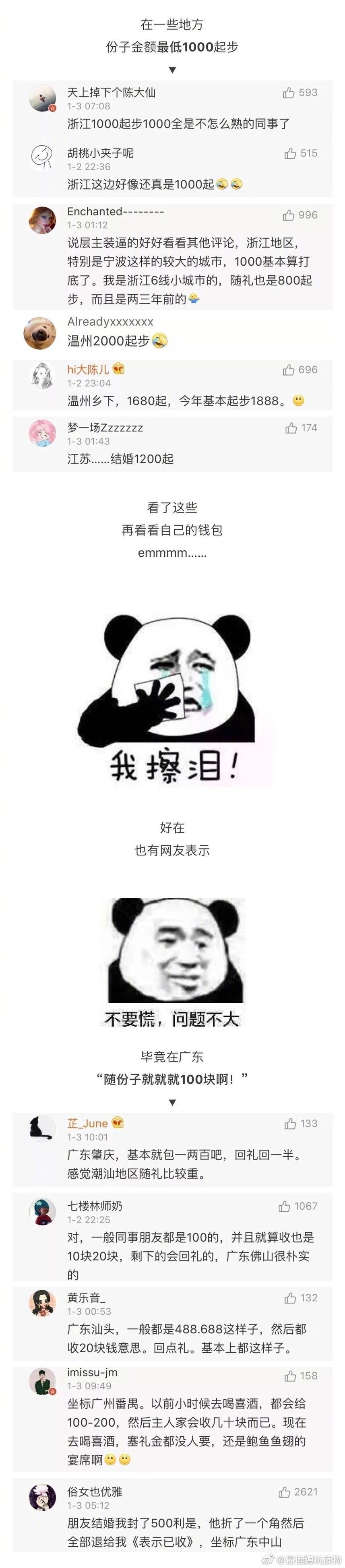 同事结婚只给100块红包, 结果评论亮了哈哈哈