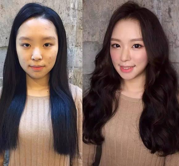 一组韩国女生化妆前后对比照, 看完才发现化妆对女生多么重要!