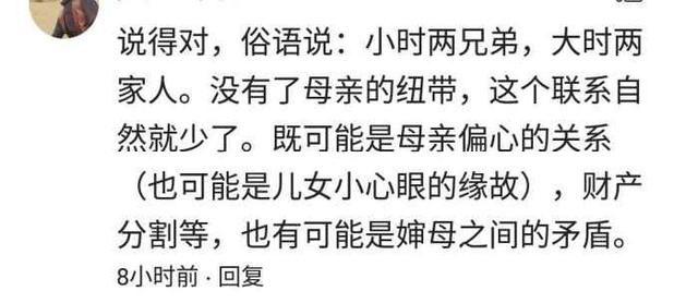 少时两兄弟长大两家人! 父母走后子女仍有亲情吗? 网友: 已成陌路