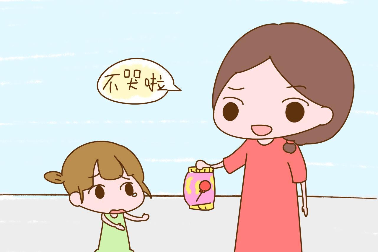用零食哄孩子