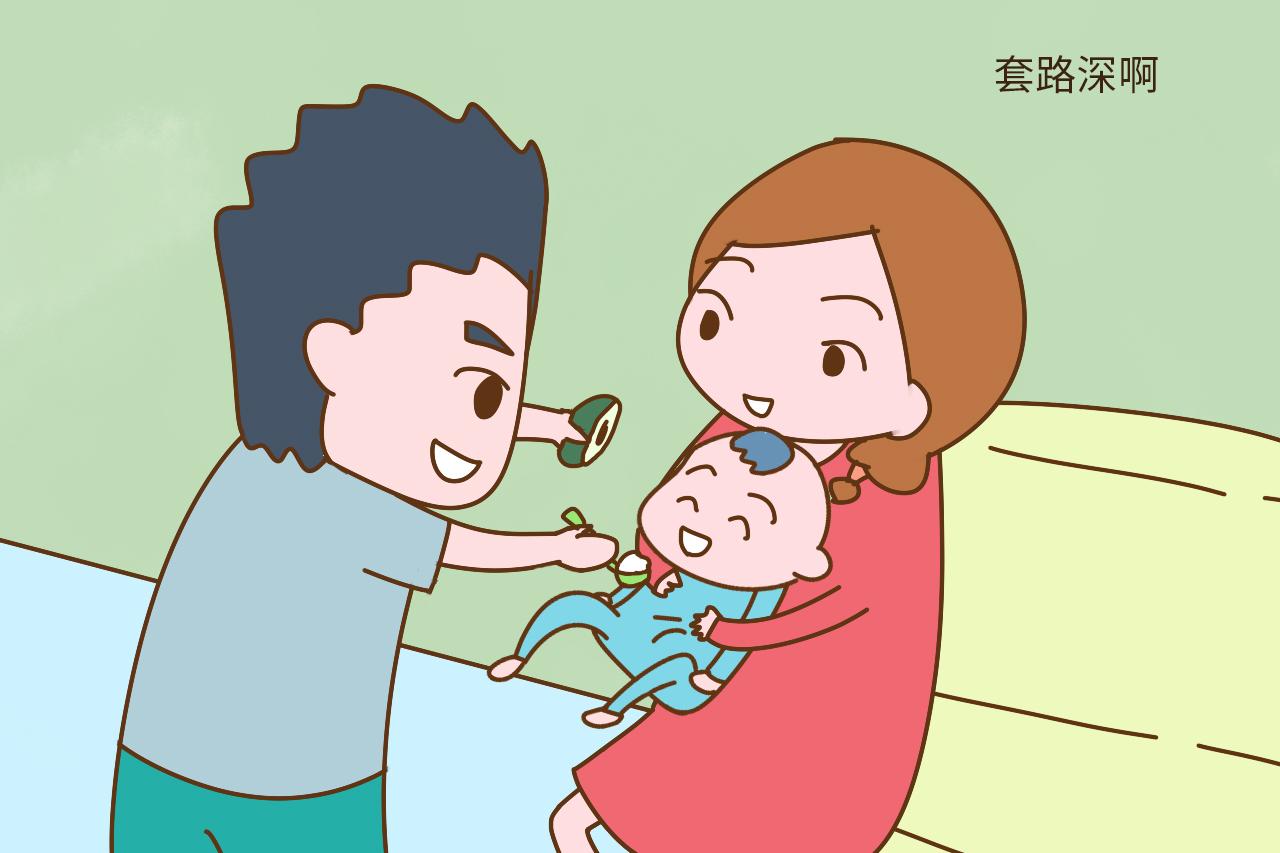 听说这样套路孩子吃饭有效, 这位宝爸操作一波, 娃的反应太搞笑