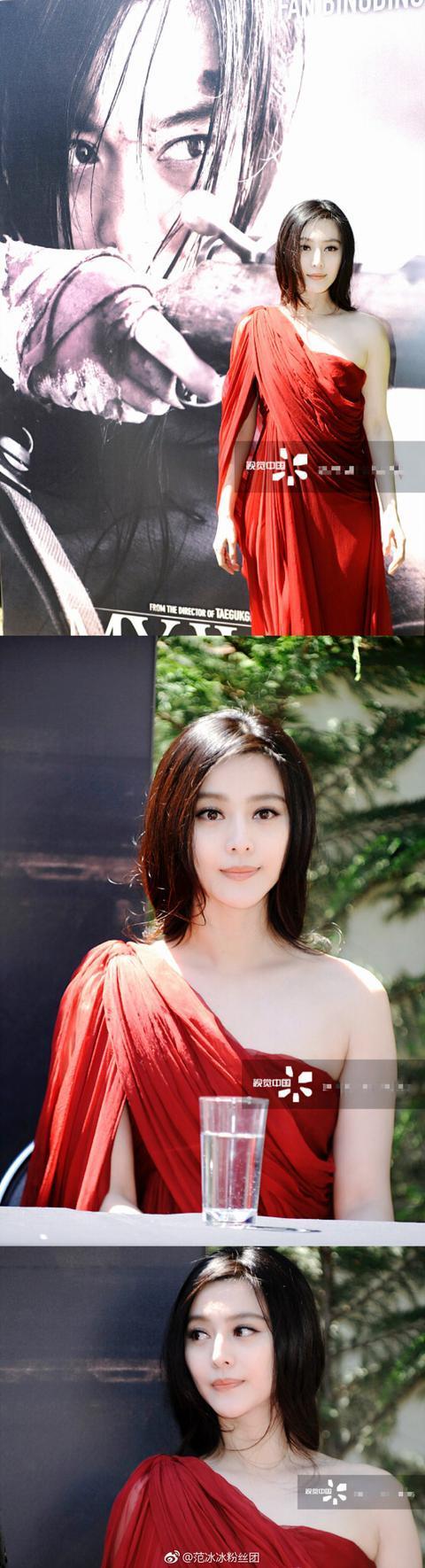 范冰冰8年前的红毯未P照, 简直美到肝颤, 旁边张东健连手都不敢碰