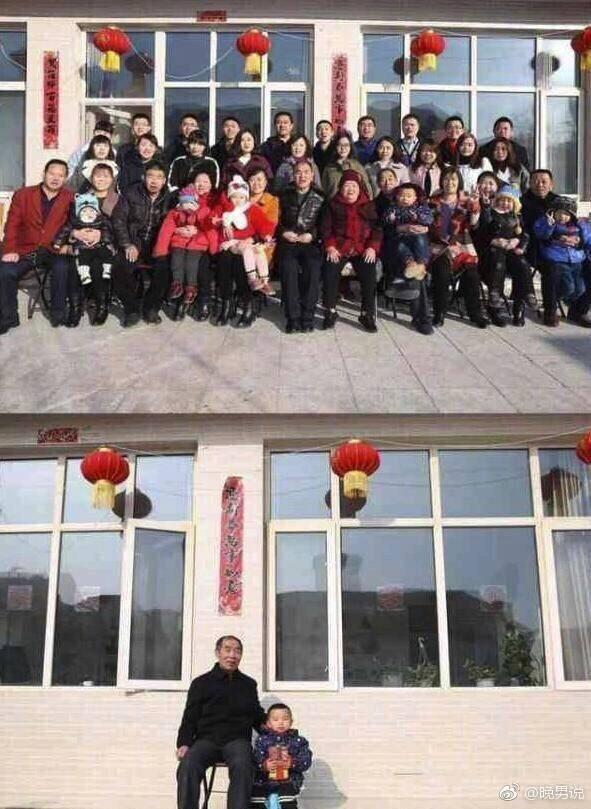 过年前后的全家福对比, 看完泪目了, 马上就过年了, 多陪陪自己的家人