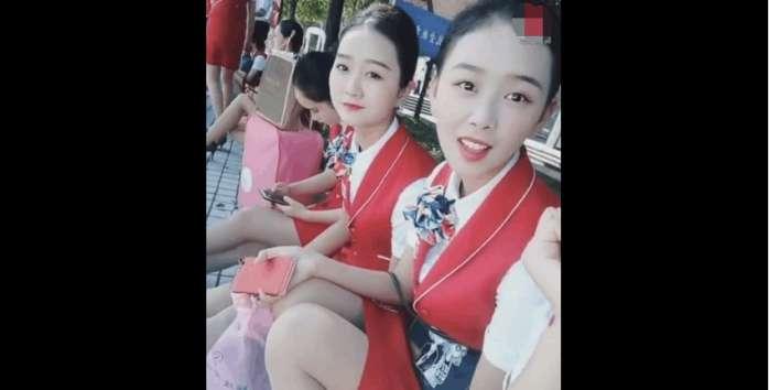 等待面试空姐的姑娘们, 美丽的让人心动, 网友: 我想娶她做老婆!