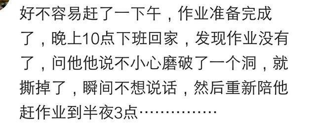 陪孩子辅导写作业是什么体验? 网友: 不写作业我们还是父子