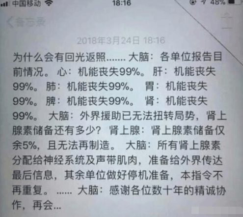 为什么会有回光返照，看完突然莫