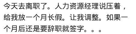 为什么说离职见人品? 网友: 我去离职经理放我一个月假