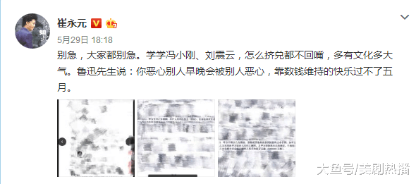 喷范冰冰1天1500万可自己一只鸡卖300块, 崔永元这出戏要闹多久?