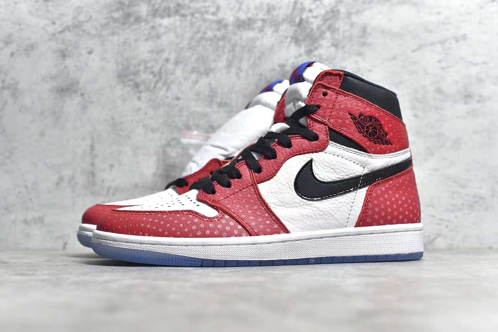 air jordan1乔丹aj漫威蜘蛛侠反光波点3m开箱测评细节