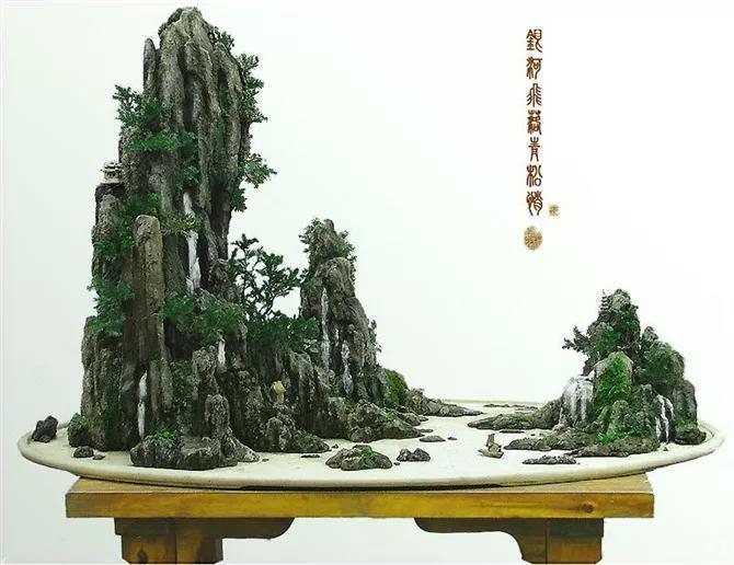 气势磅礴的中国山水盆景, 一盆看尽千里江山!