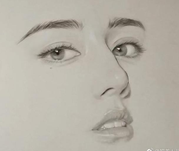 六大女明星的手绘头像, 杨幂最好认, 最后是谁? ????