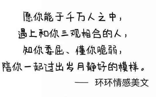 愿每个人都能遇到那个真正和你三观一致的人