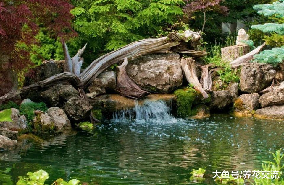 适合在后院里布置的14个水池瀑布创意, 过上养鱼种花的生活