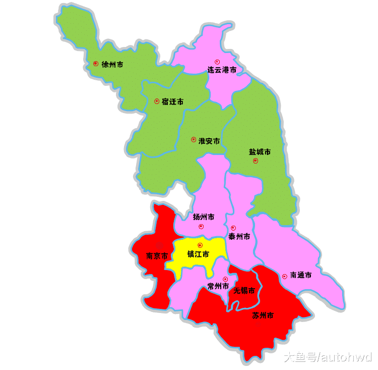 2018年江苏gdp, 苏南和苏北增速哪个城市最快, 哪个城市出现负增长?
