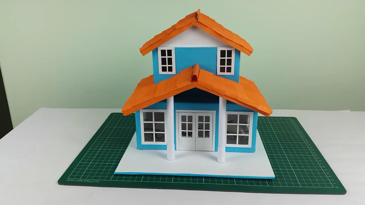 「房屋模型系列」小型纸板别墅模型的制作方法(步骤2