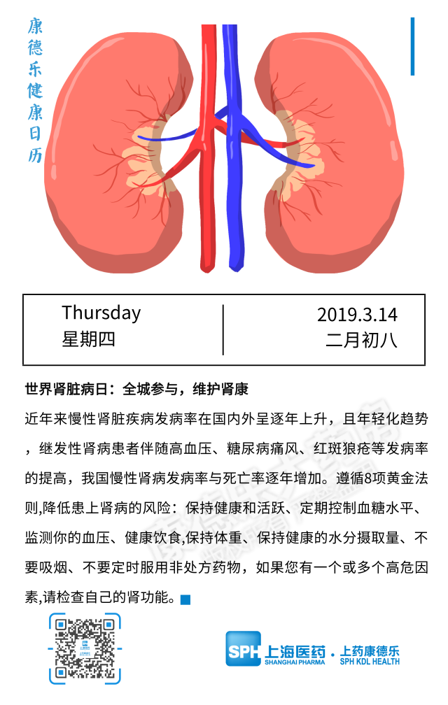 【康德乐健康日历|世界肾脏病日