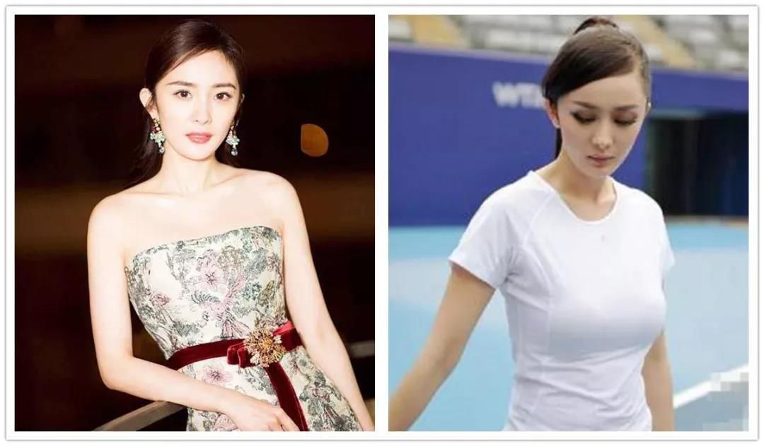 怎么回事杨幂的胸已经下垂到肚脐了?