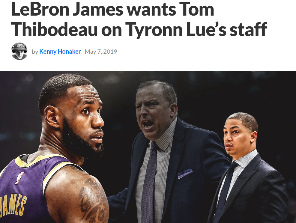 湖人正在积极和泰伦卢达成共识，