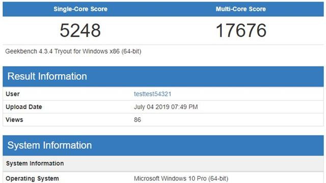 英特尔i7-10510U跑分出炉 大幅超过AMD Ryzen 7 3750H