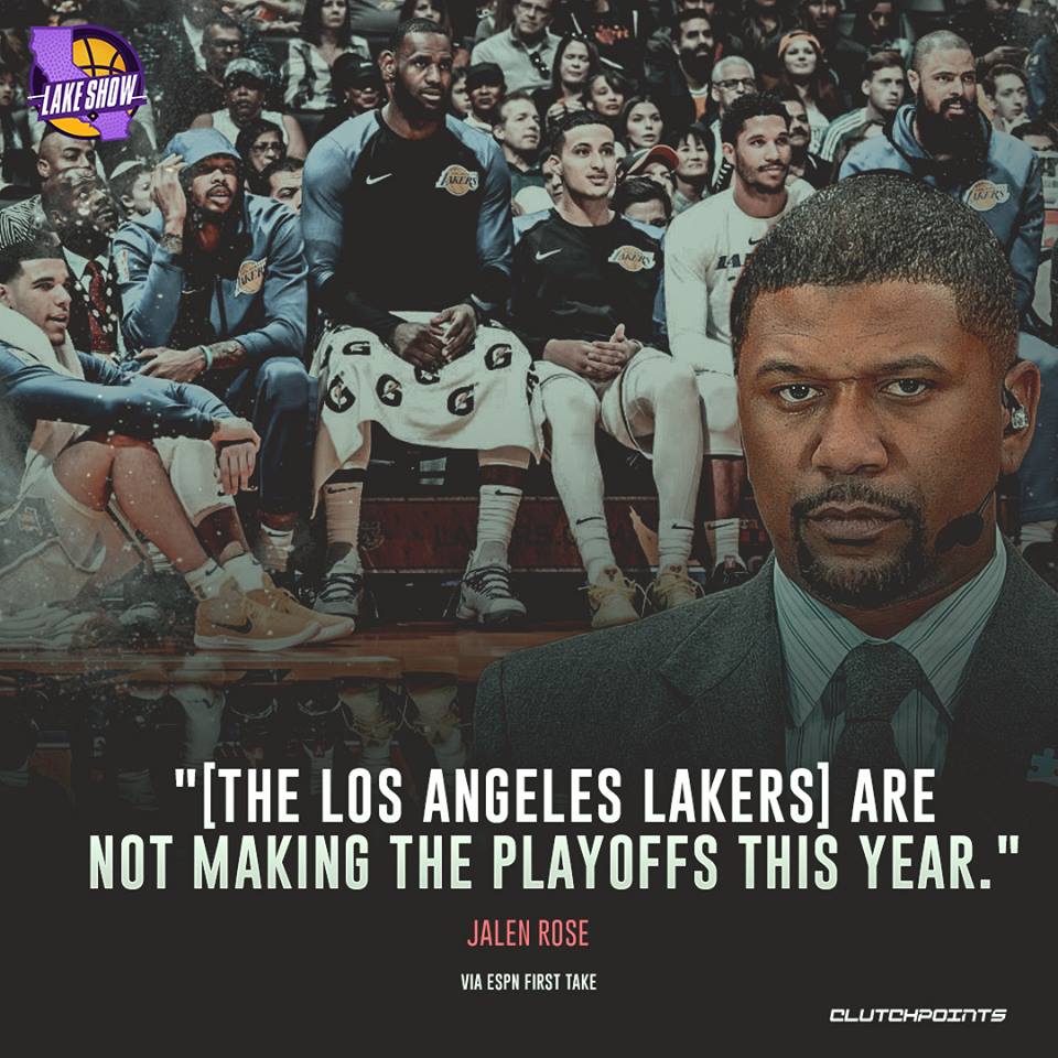 贾伦罗斯在谈到湖人本赛季的季后