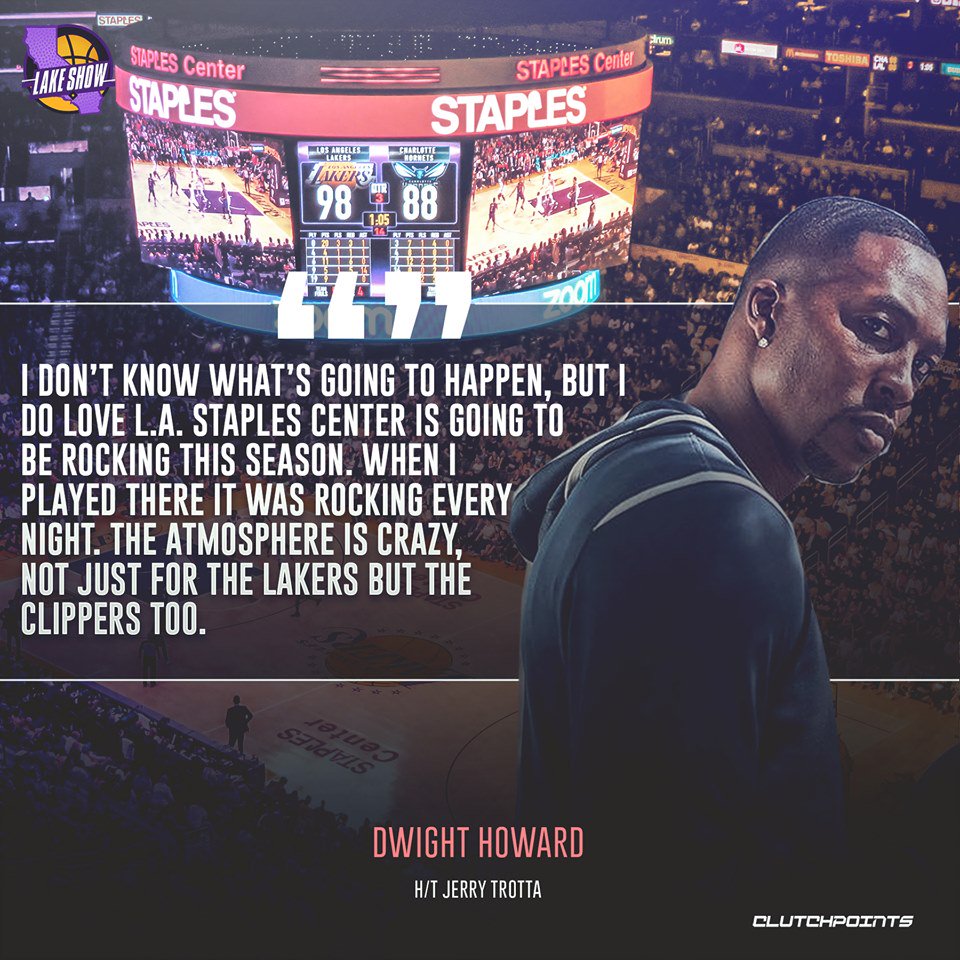 霍华德疯狂示好洛杉矶，他说：我