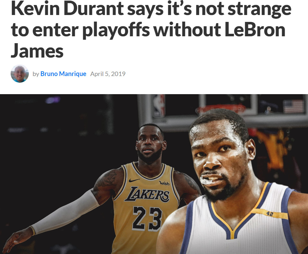 勇士108-90轻取湖人，杜兰