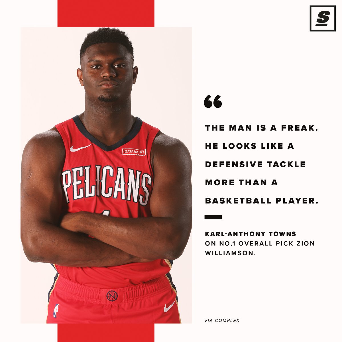 锡安-威廉姆森毫无疑问被选为状