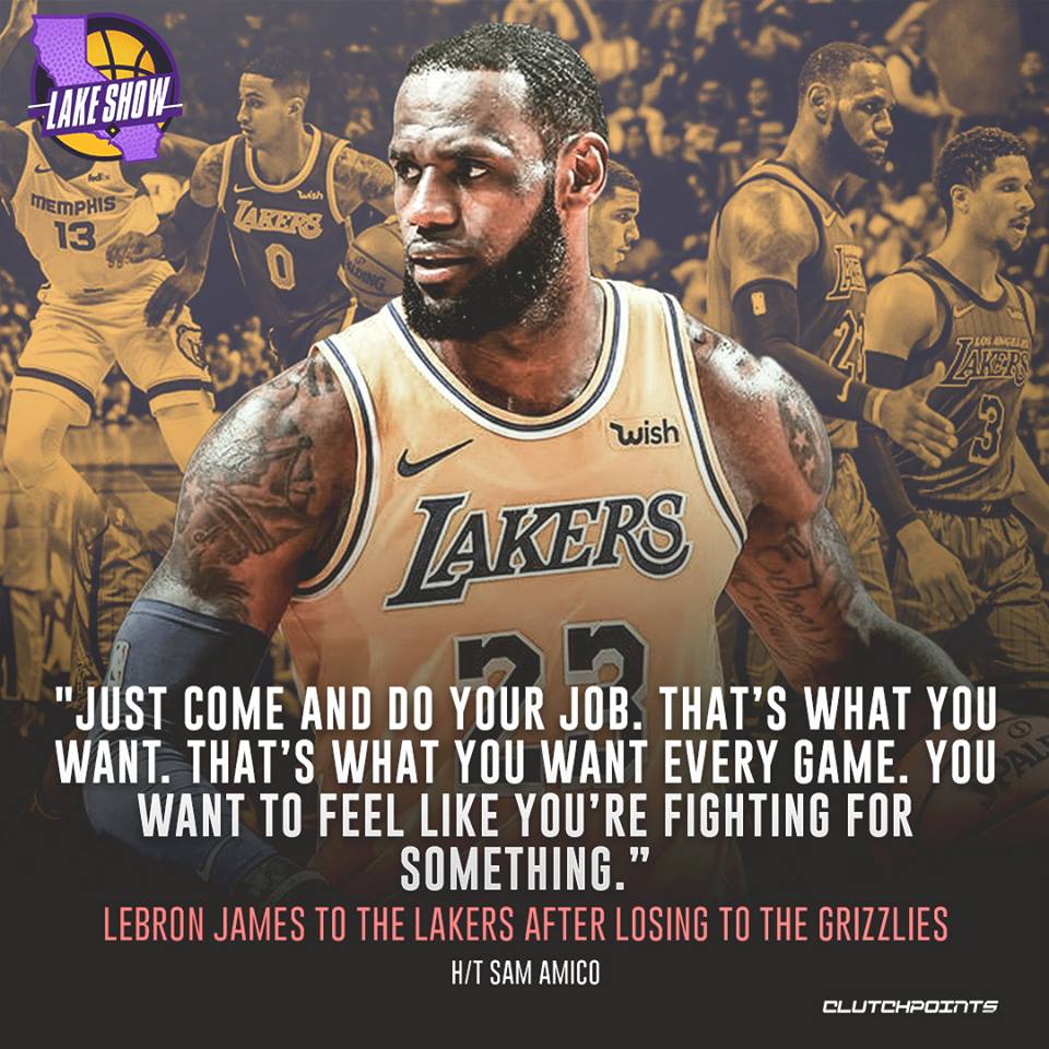 湖人105-110输给灰熊之后