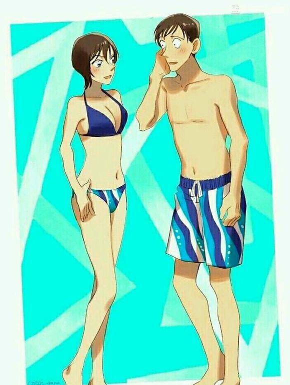 名侦探柯南 中8对情侣的泳装秀 身材最好的竟然不是小兰 娱乐资讯 娱乐新闻网