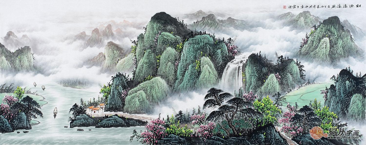 ——新中式+绿色,壮观山河的典雅美 青绿山水画有着悠久的历史,的