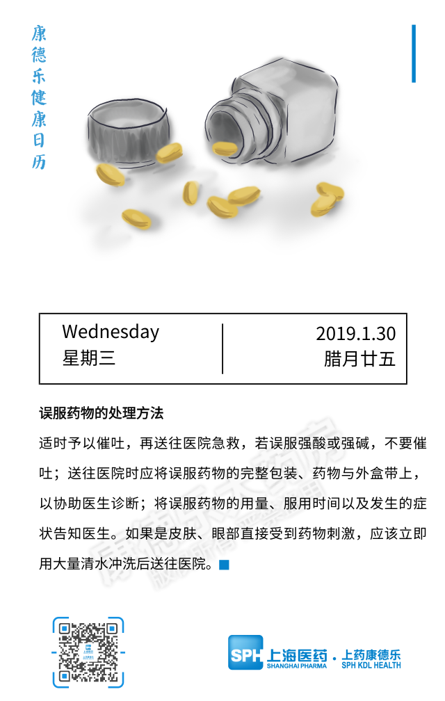 【康德乐健康日历| 误服药物的