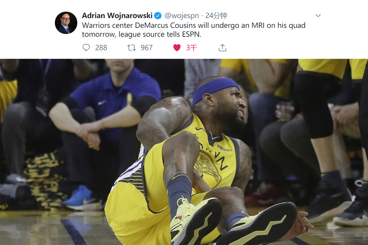 勇士再战快船，第一节没打多久，