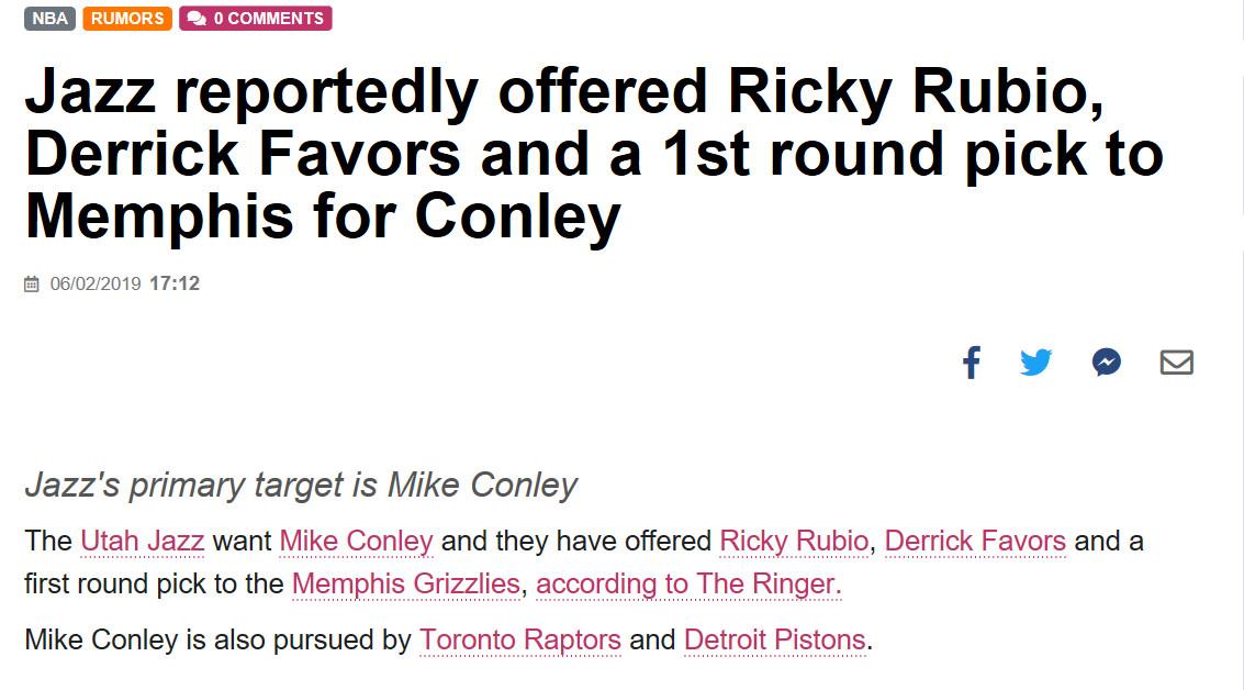 美媒的消息：犹他爵士队用里基-