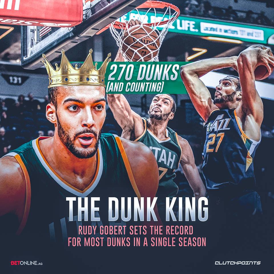 爵士对阵太阳一役，戈伯特本赛季