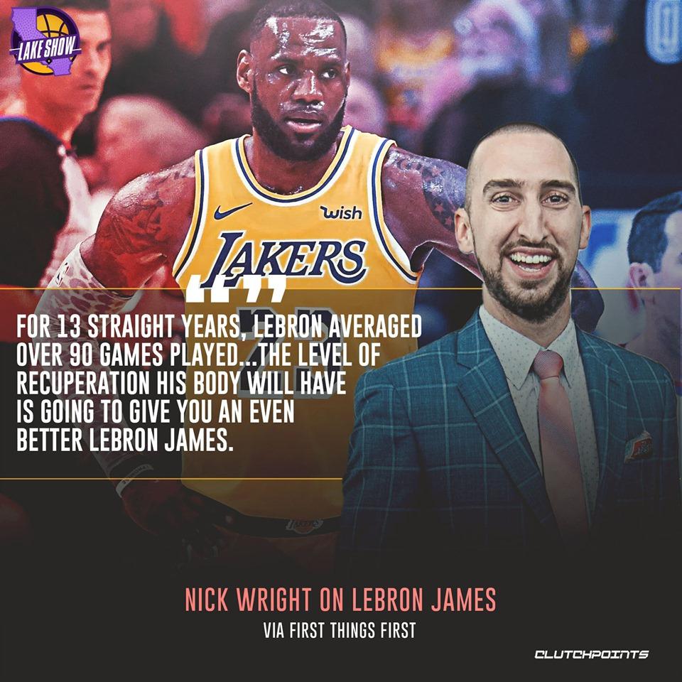 尼克-怀特在谈到詹姆斯身体的时