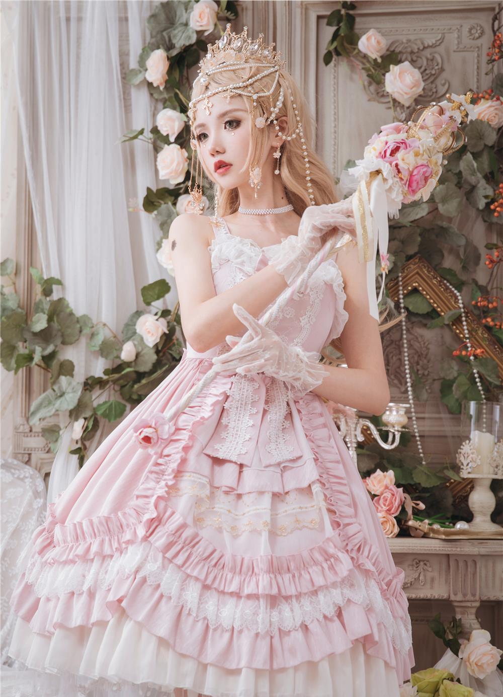 适合 贫民窟lo娘 的花嫁洛丽塔 平价却不廉价 怎么穿都好看 考拉海购
