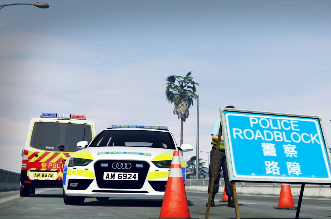 gta5 mod 奥迪a4 avant旅行版香港警车 电竞主播网