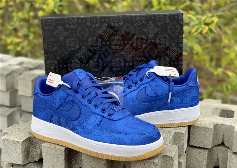 clot x nike air force 1 prm 蓝丝绸 clot x af1开箱评测