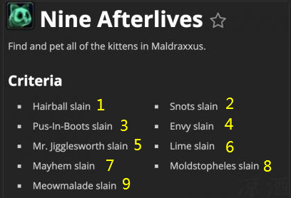 《【煜星娱乐注册】魔兽世界：9.0希维度喵相关成就 玛卓克萨斯幽灵果冻猫坐标》