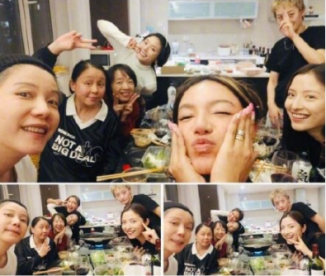 龙丹妮和09届快女聚餐
江映蓉