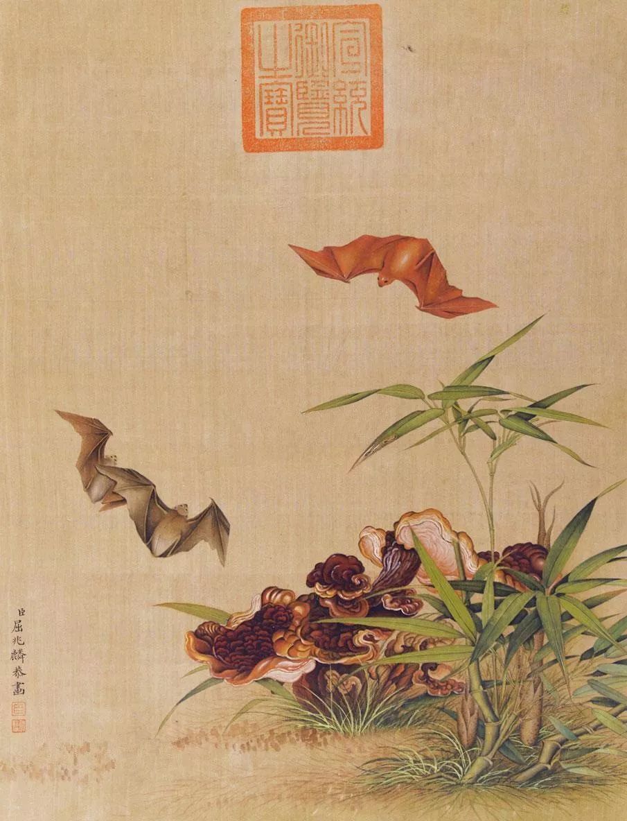 清,蝙蝠寿桃纹盘,旧金山亚洲艺术博物馆收藏,图片来源网络 蝙蝠与