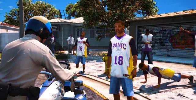 gta5 被帮派追杀时 躲进警局会发生什么事情 太精彩了 游戏资讯 八戒游戏