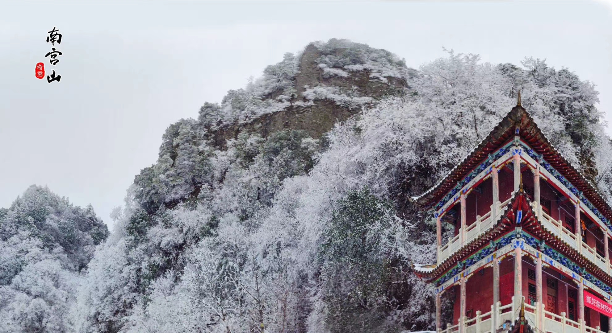 冬雪满山来触处似花开赴一场浪漫的南宫山雪景
