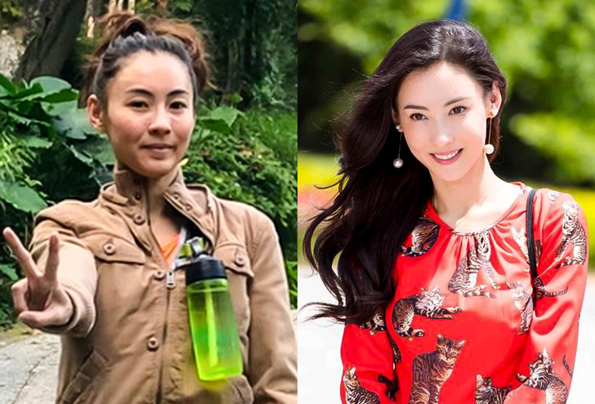 张柏芝户外游,纯素颜出镜差异大,脸部斑点清晰可见,气质很普通