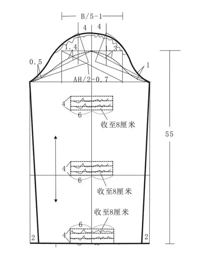 连衣裙,衬衫的服装制版结构制图