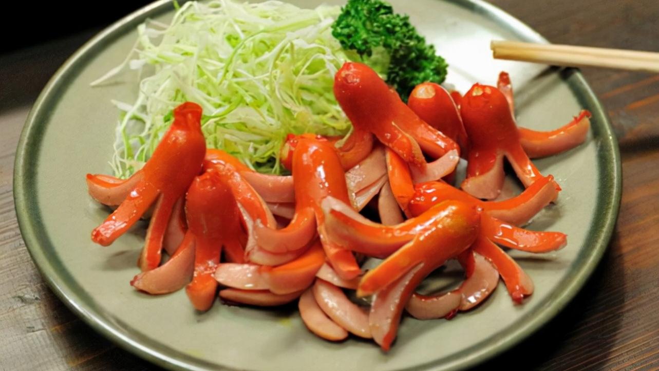 排骨|为什么日本便当，总是把香肠弄成八爪鱼一样？其实目的只有一个！
