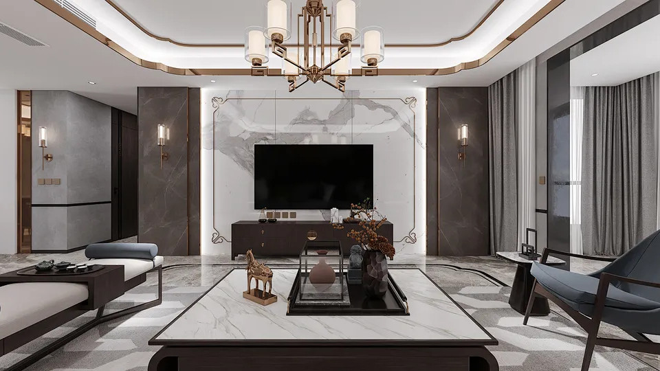 装修案例|这套新中式装修，吸引了全小区的人来参观。