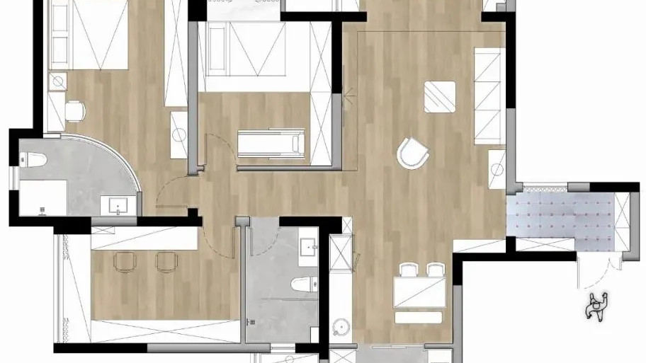 装修案例 | 140㎡二手房改造，弥漫宁静与沉稳之美